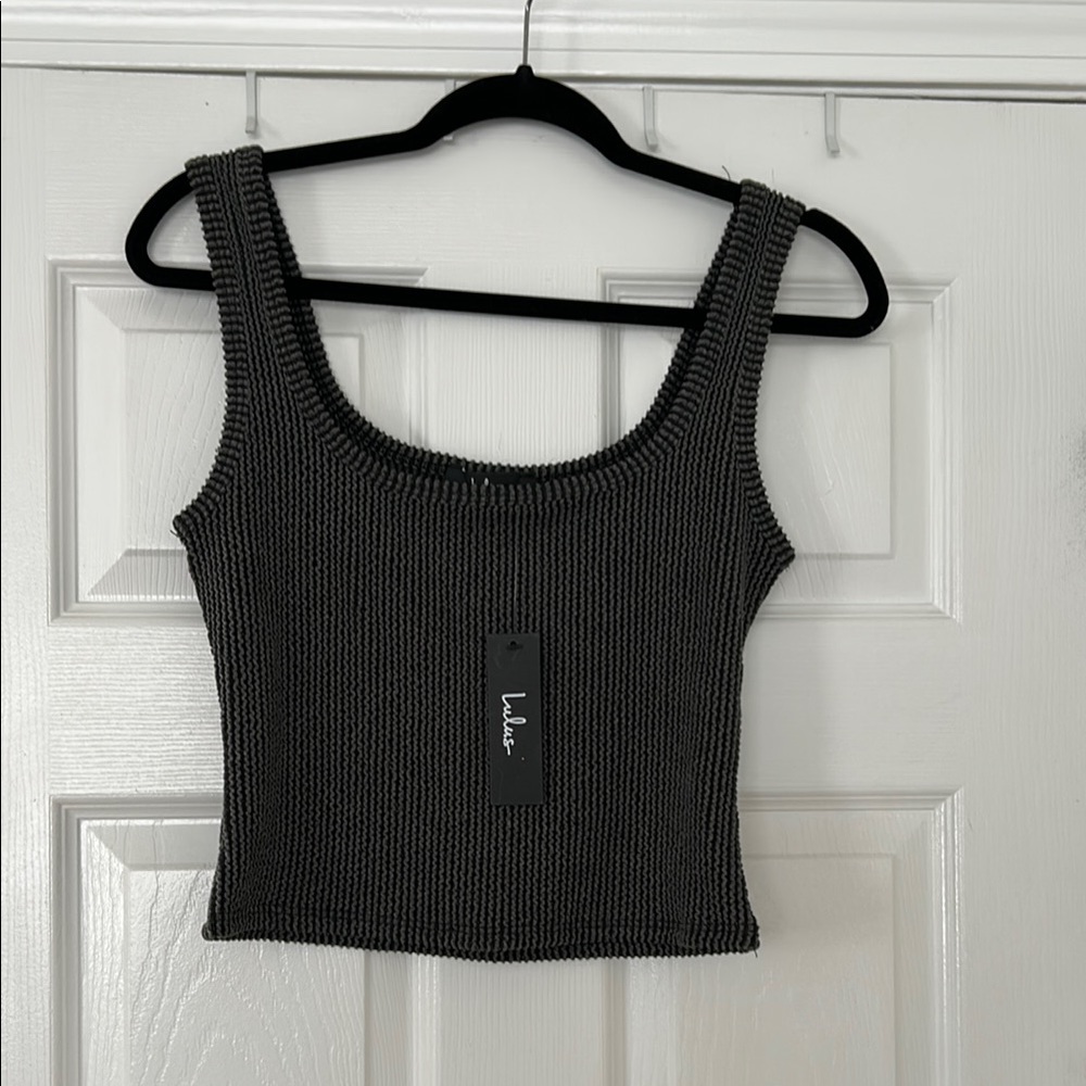 Women's Lulus Black Knit Tank Top